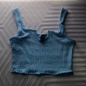 blue crop top from shein
